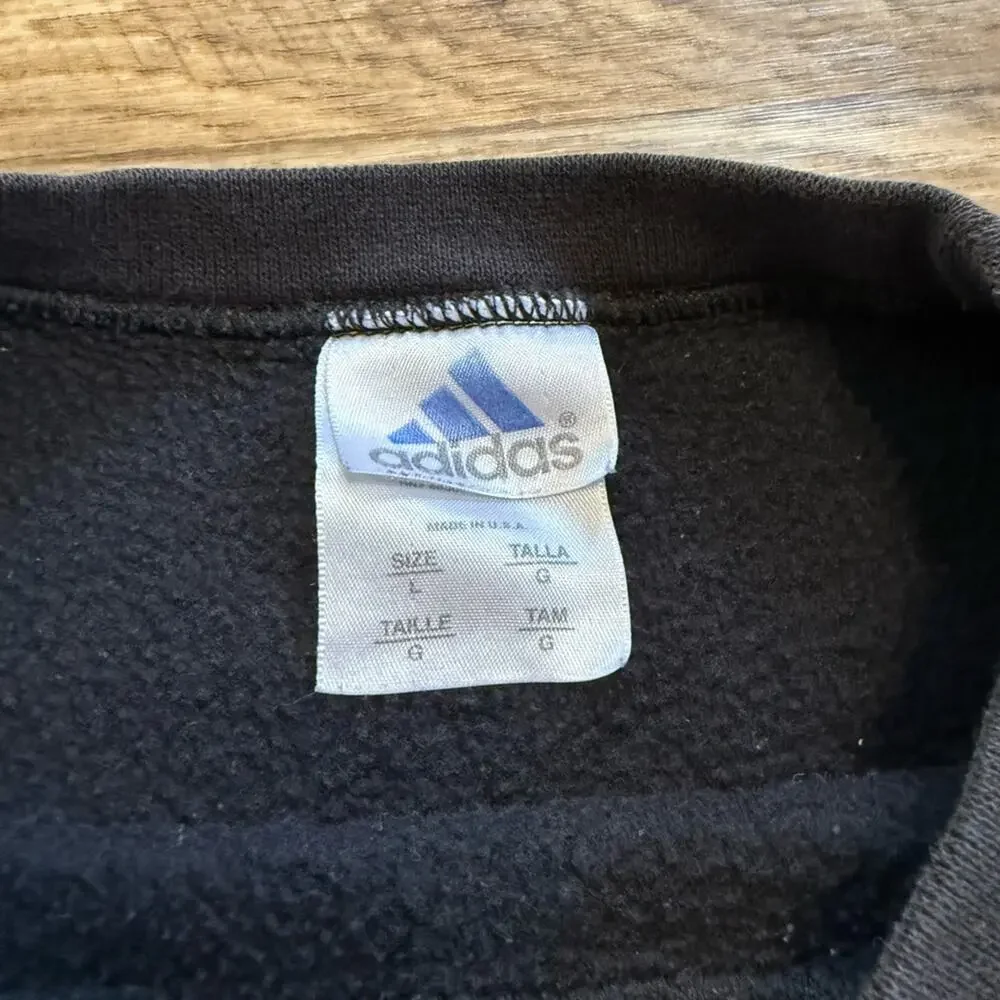 Vintage 90s Adidas Faded Black Crewneck Sweatshirt